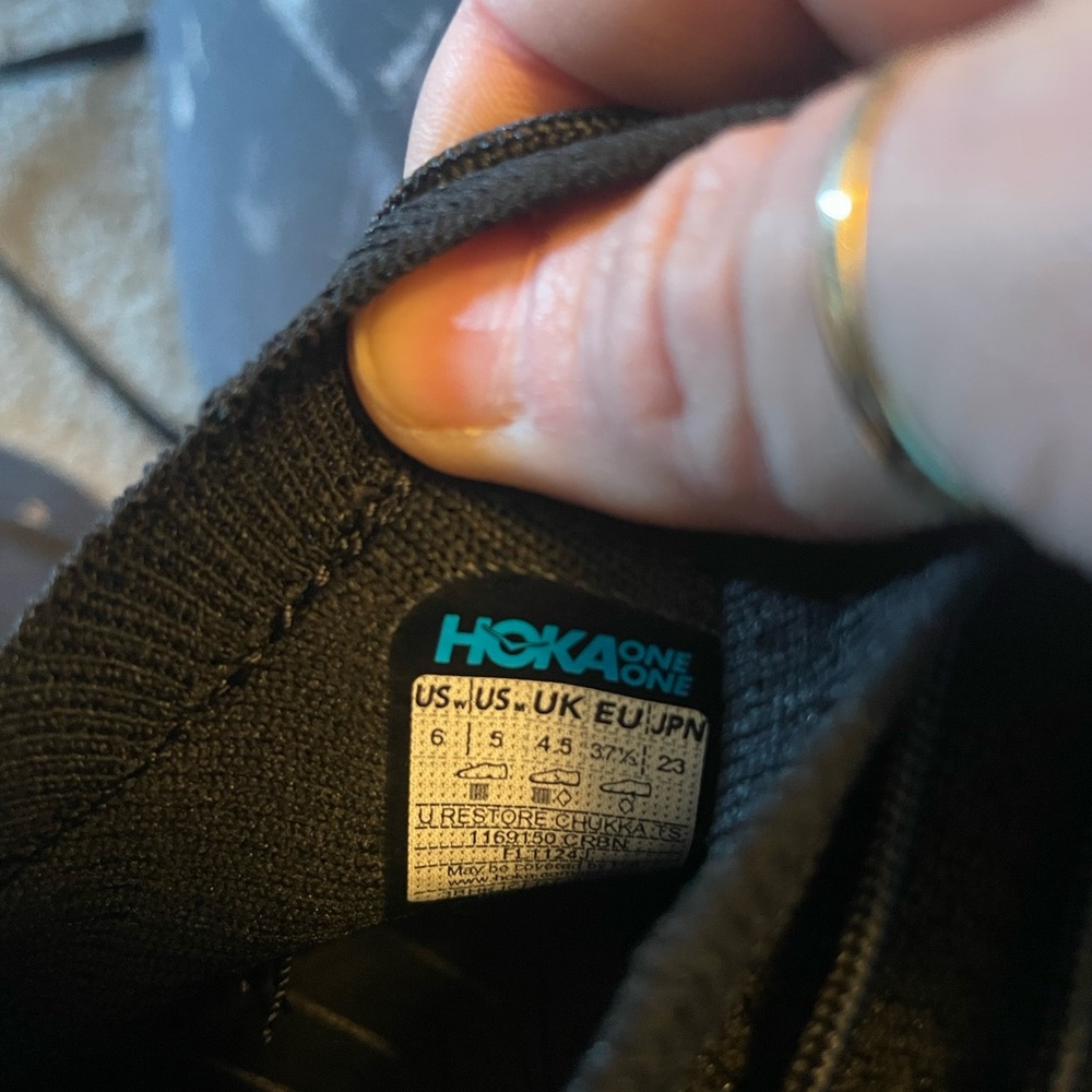 Hoka One One Black Sneakers, never been worn. - Picture 6 of 6